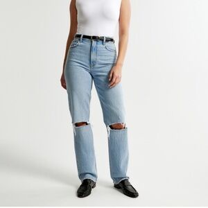 Abercrombie curve love ultra high rise 90s straight jean